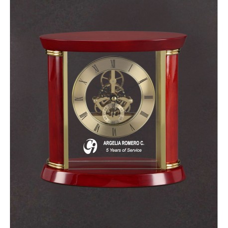 Rosewood Glass Clock Executive Awards